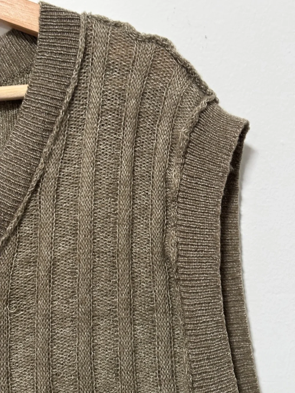 ZARA NWT REVERSIBLE SAND  INSIDE OUT EFFECT KNITTED VEST L/XL